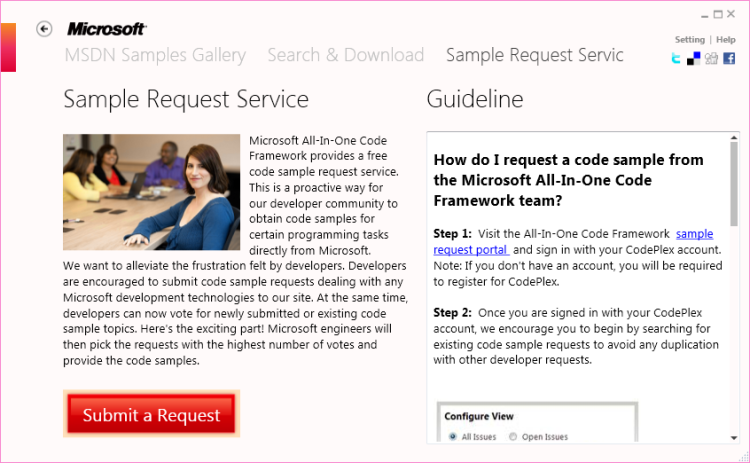 allinone1 Soumettre une demande de code