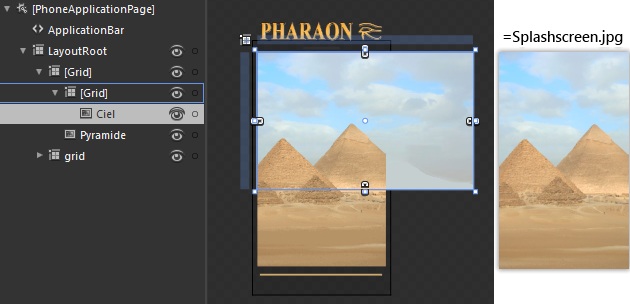 blend construction de la page dans Expression Blend